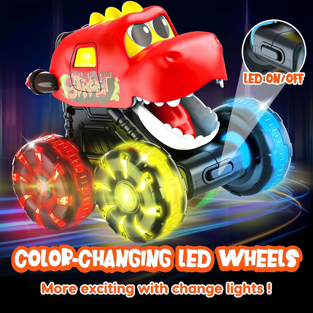 Press & Go Dinosaur Toy Car With Lights