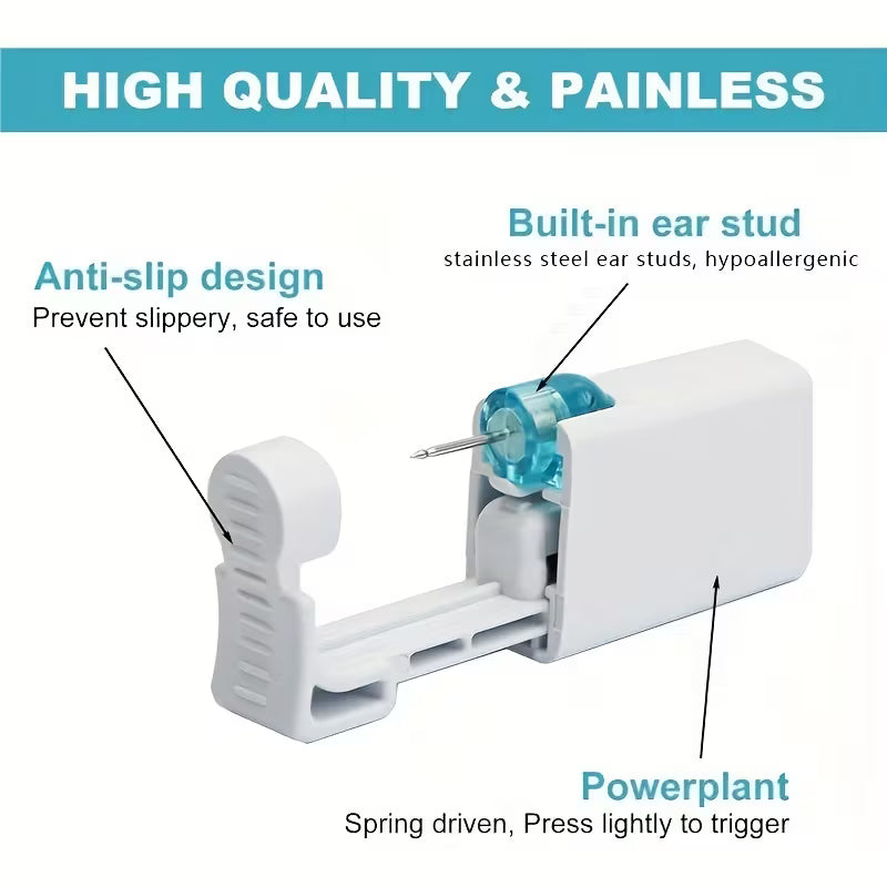 2PCS Disposable Nose Piercing Gun Kit with Studs (For Men & Women)