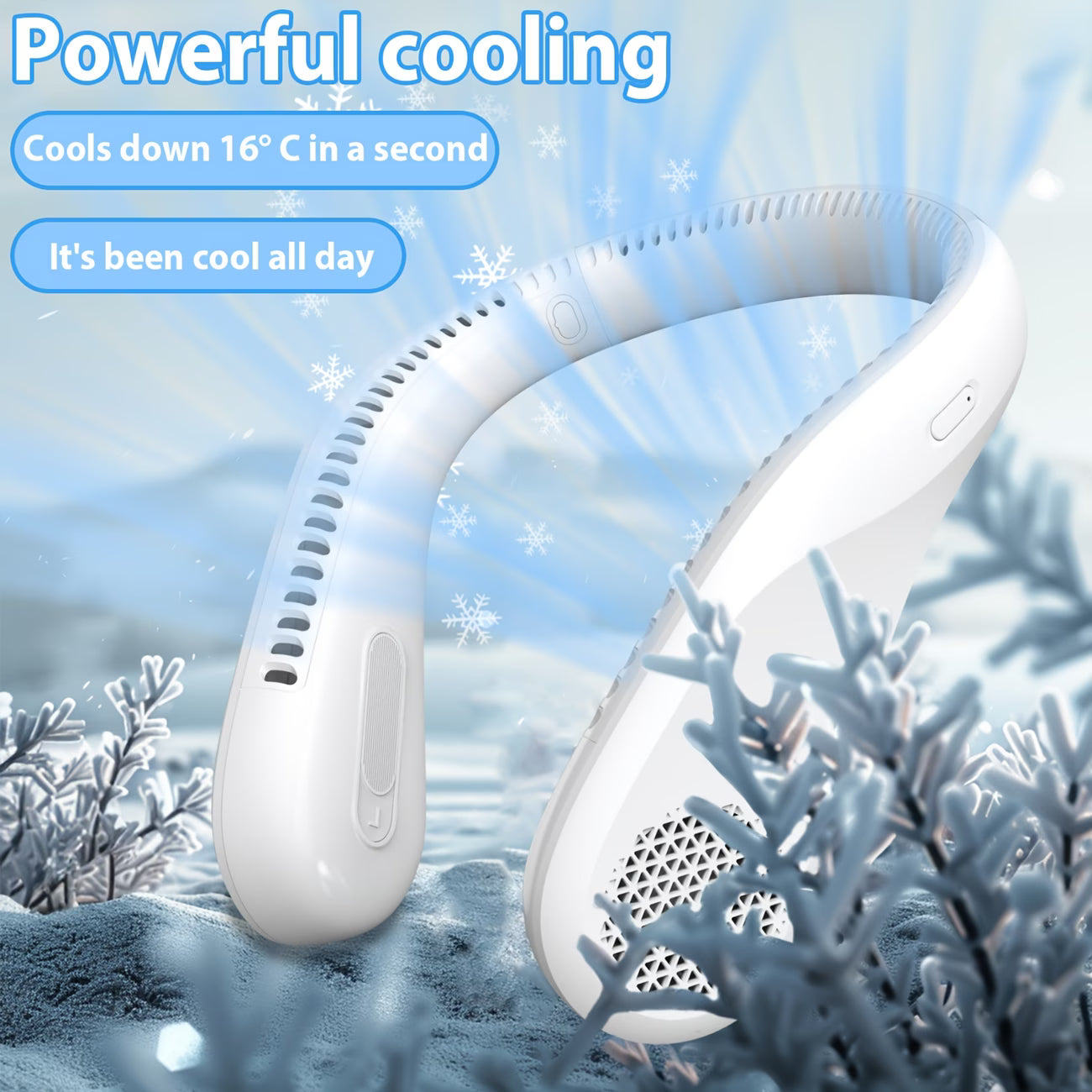 Portable Neck Fan - Rechargeable USB-powered Cooling Fan