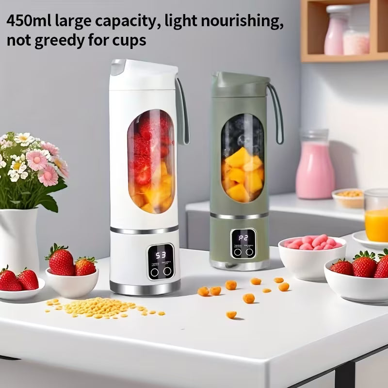 USB charging LED display, portable juice blender