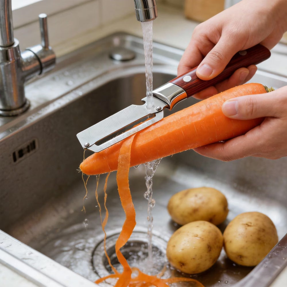 2-in-1, Stainless Steel Multi-functional Vegetable Peeler and Bottle Opener