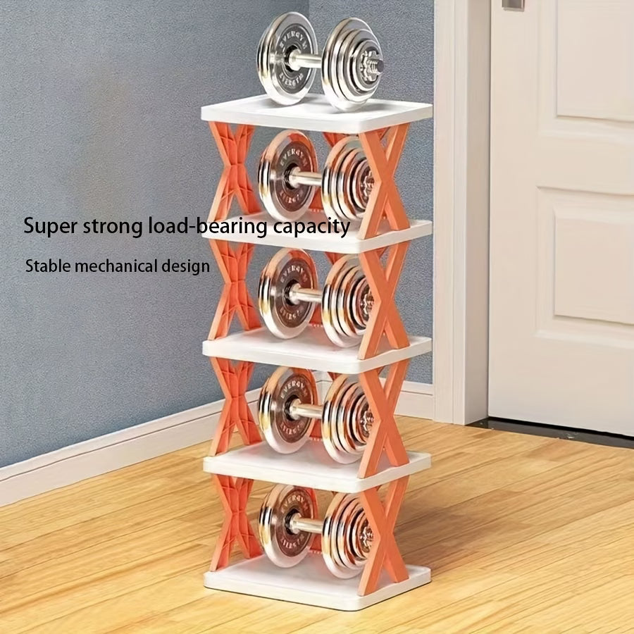 5-layer X-shaped thickened multi-layer foldable shoe rack