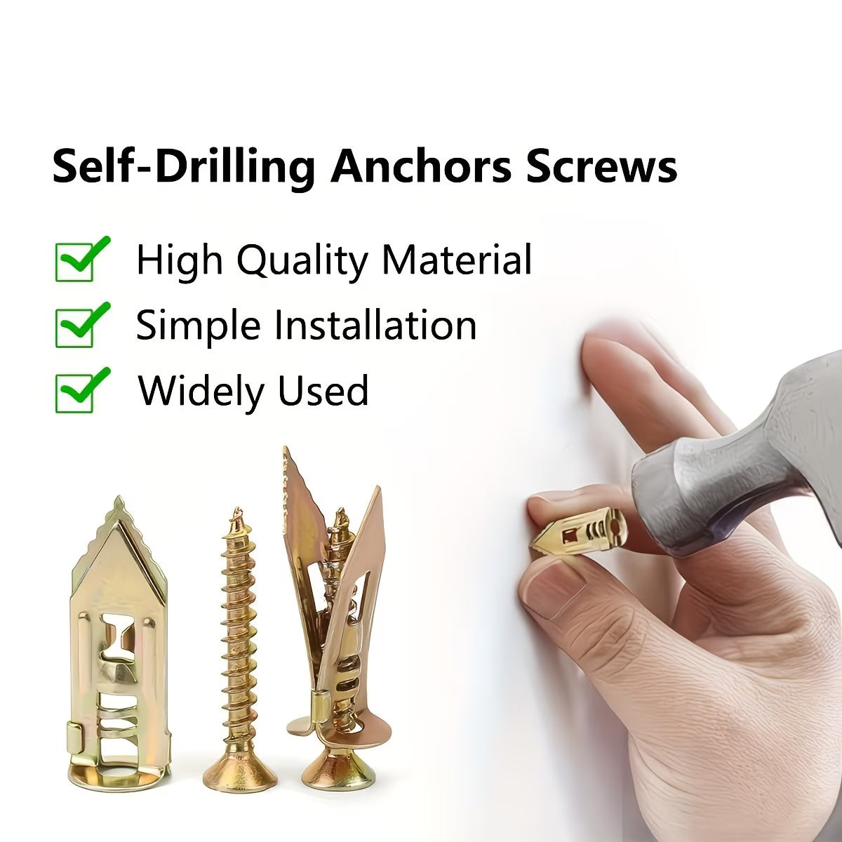 50 Out Expansion Screws, Ideal for Gypsum And Fiber Cement Boards - Easy to Install And Long-Lasting Fasteners