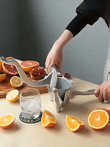 Large-sized aluminum manual orange juice extractor