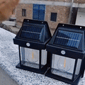 2 sets of outdoor solar wall lights, with motion sensors and waterproof features