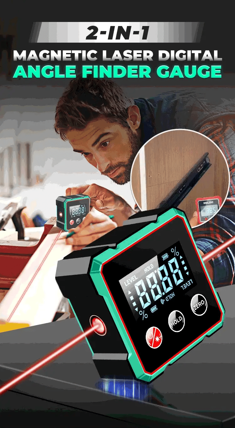 Digital Angle Finder with Electronic Laser