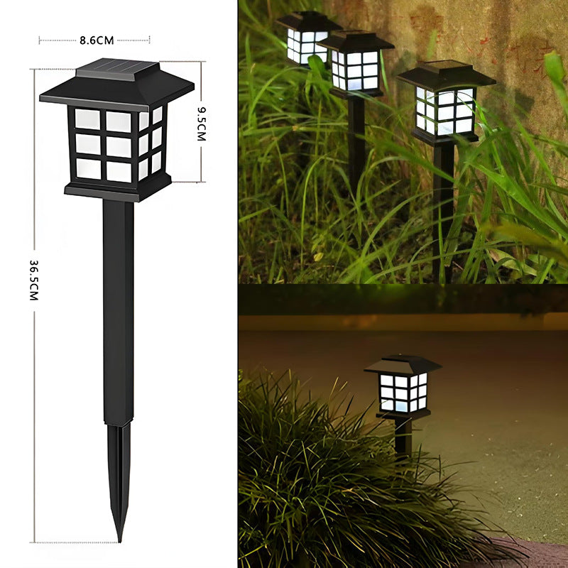 12 pieces of LED solar outdoor lights, automatic on/off, sturdy, waterproof, windproof, rustproof, warm light / white light