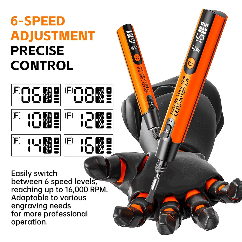Intelligent LCD wireless rotating tool / Professional polishing, drilling, engraving