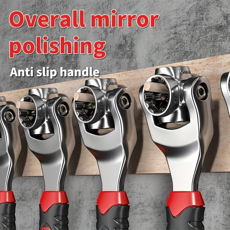 1pc 52-in-1 Universal Socket Wrench, Universal Adjustable Double-headed Wrench Tool