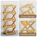 5/8-Tier Bamboo Foldable Shoe Rack | No Assembly, Space-Saving Durable Storage
