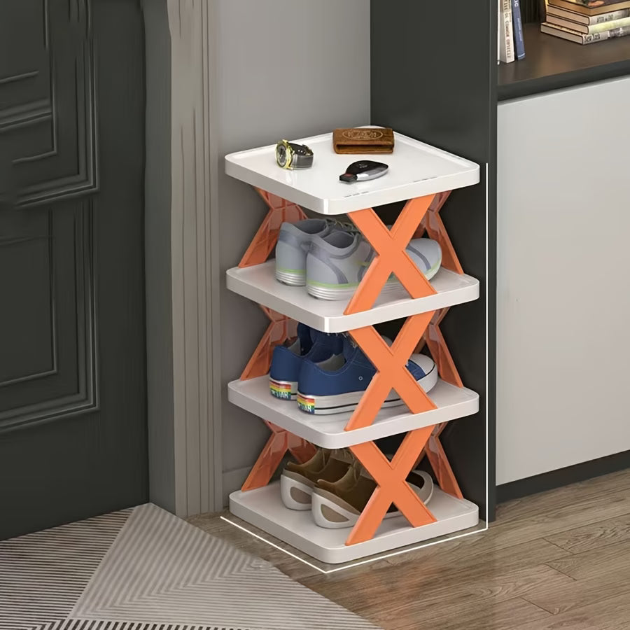 5-layer X-shaped thickened multi-layer foldable shoe rack