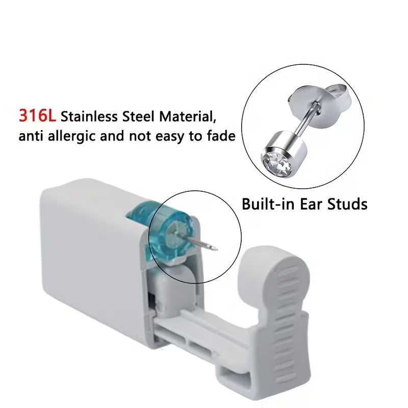 2PCS Disposable Nose Piercing Gun Kit with Studs (For Men & Women)