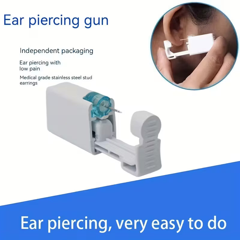 2PCS Disposable Nose Piercing Gun Kit with Studs (For Men & Women)