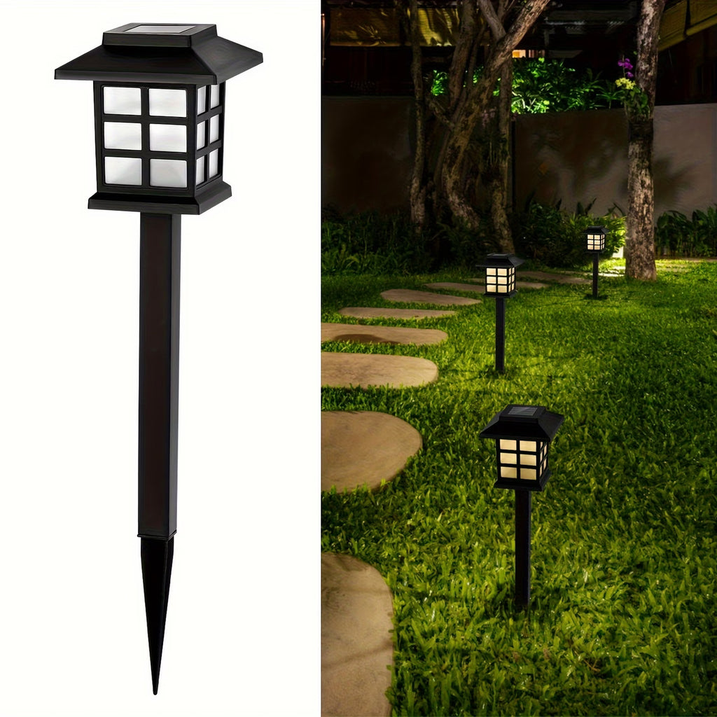 12 pieces of LED solar outdoor lights, automatic on/off, sturdy, waterproof, windproof, rustproof, warm light / white light