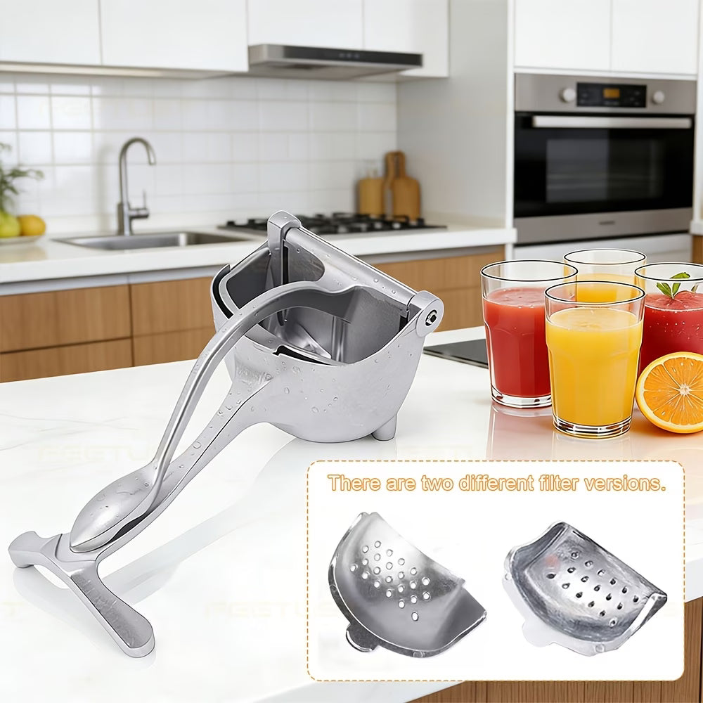 Large-sized aluminum manual orange juice extractor