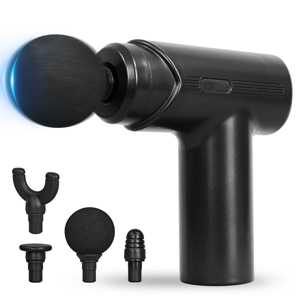 Six-speed portable massager, equipped with 4 massage heads and USB charging function