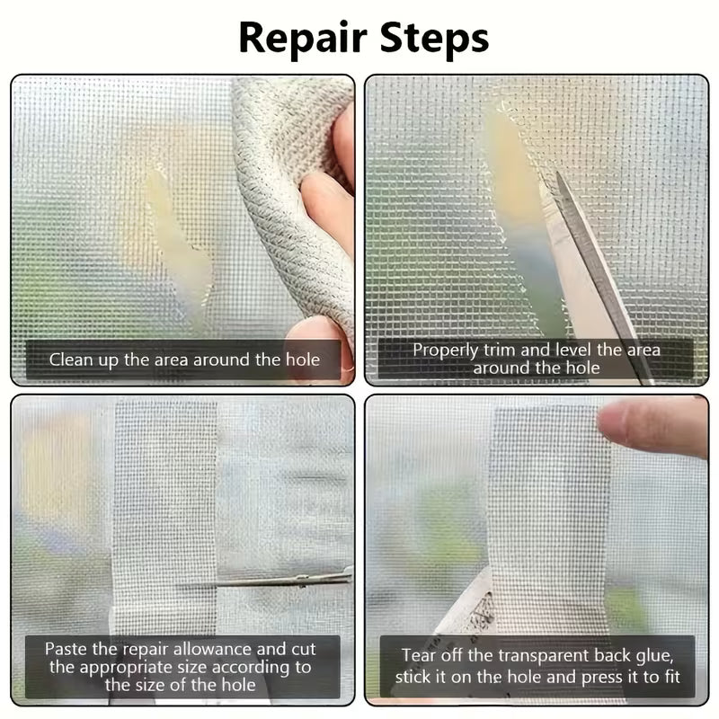 Window screen, mesh repair adhesive self-adhesive Velcro mosquito repellent tape