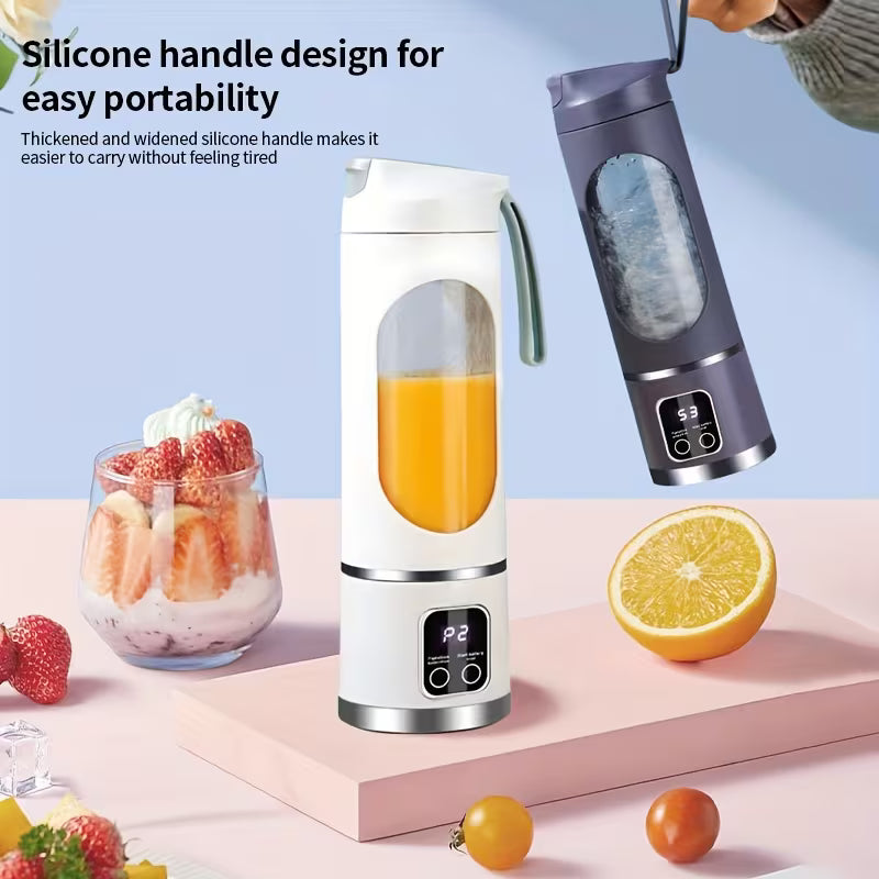 USB charging LED display, portable juice blender