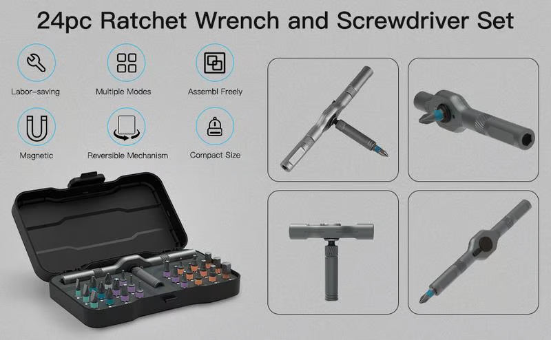💥Hot Sale 50% Off⏳24-in-1 Multi-Purpose Ratchet Screwdriver Set