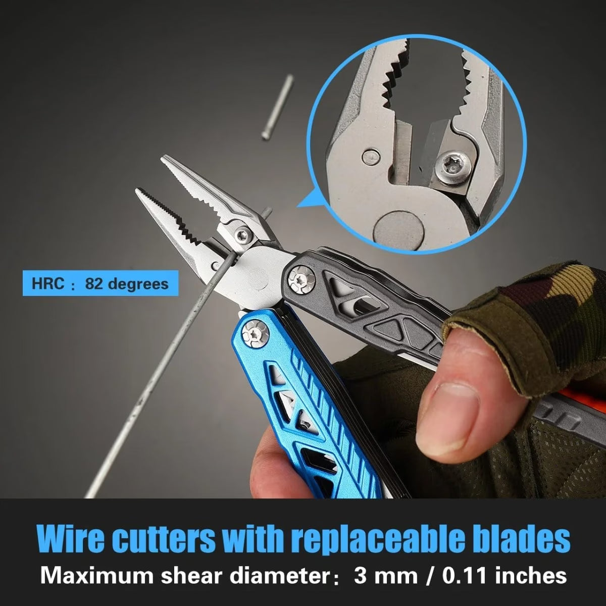18-in-1 multi-functional tool, professional stainless steel multi-purpose pliers