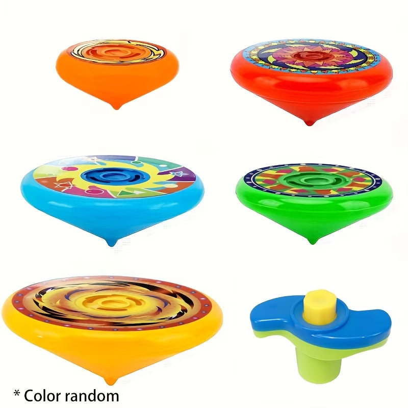 5-piece Stack 'n' Spin colorful gyro toy set