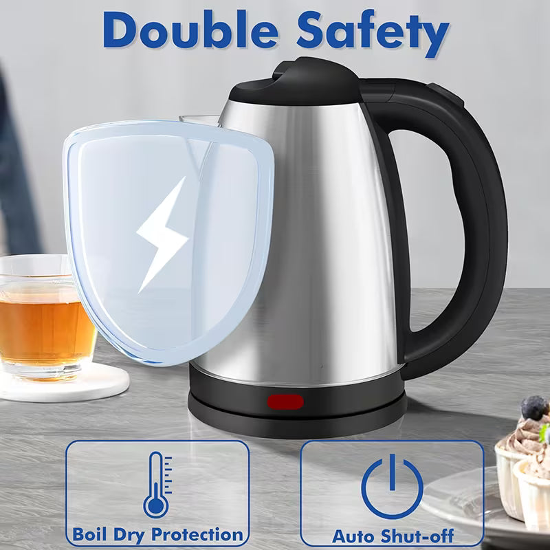 2-liter capacity stainless steel water bottle