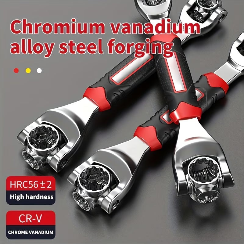 1pc 52-in-1 Universal Socket Wrench, Universal Adjustable Double-headed Wrench Tool
