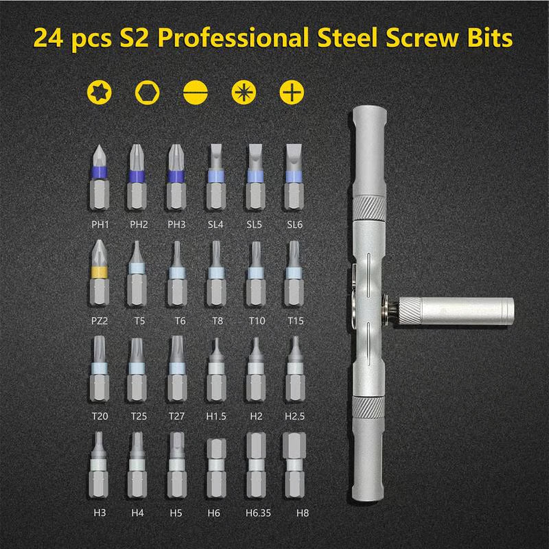 💥Hot Sale 50% Off⏳24-in-1 Multi-Purpose Ratchet Screwdriver Set