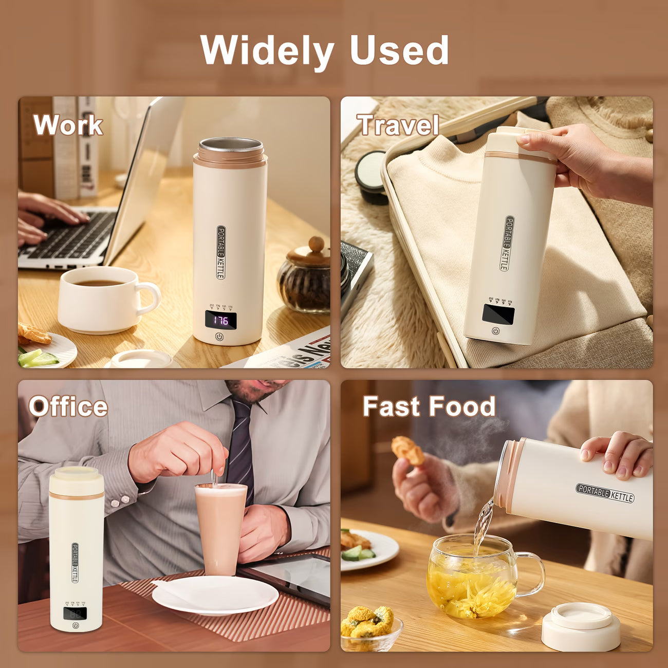 1pc Travel Electric Hot Water Bottle - Portable Small Water Bottle