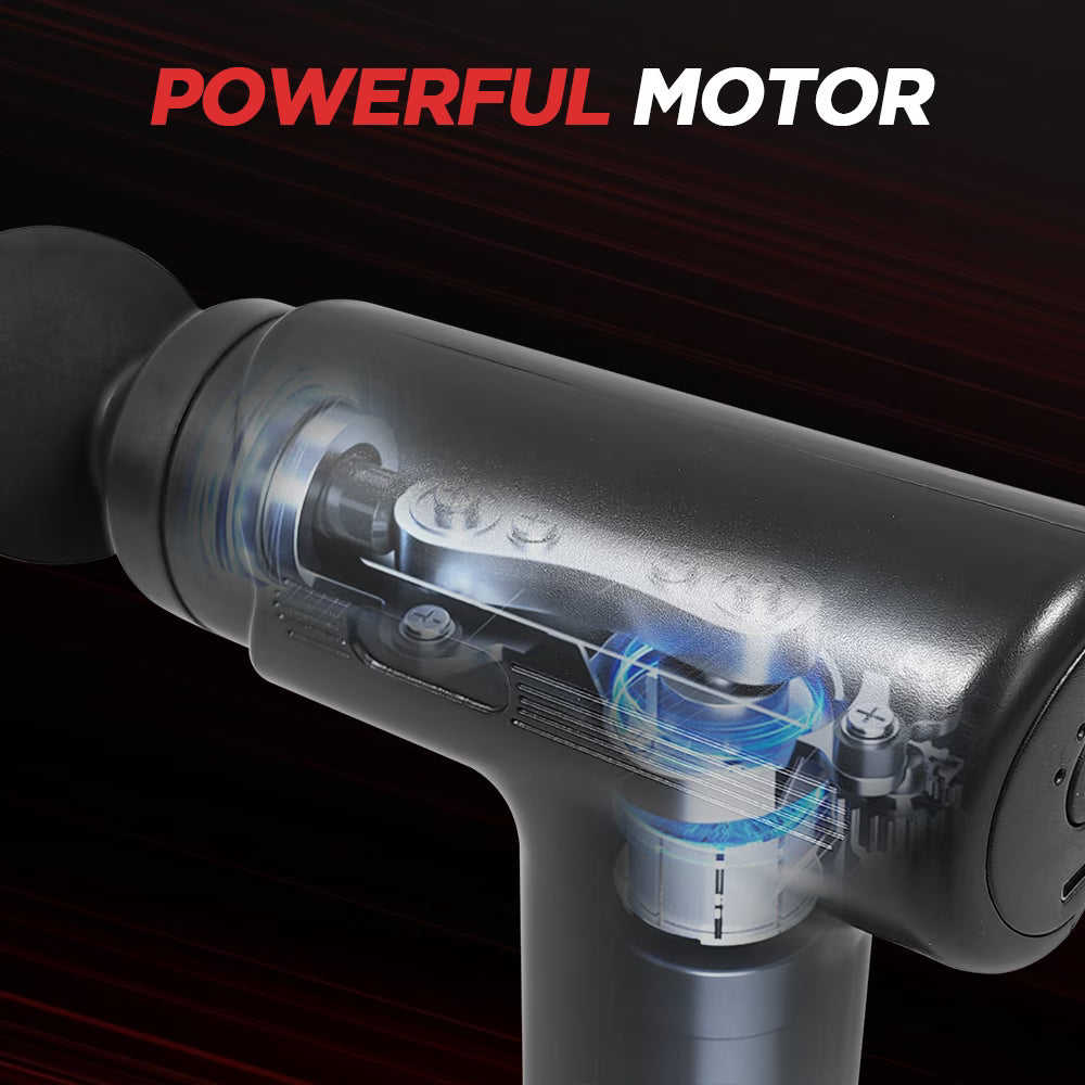 Six-speed portable massager, equipped with 4 massage heads and USB charging function