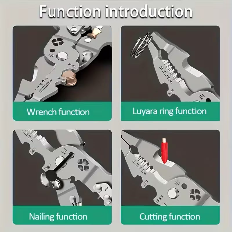 Collapsible Wire Stripper – Multi-Function Electrician Tool for Cutting, Crimping & Stripping, Durable & Precise
