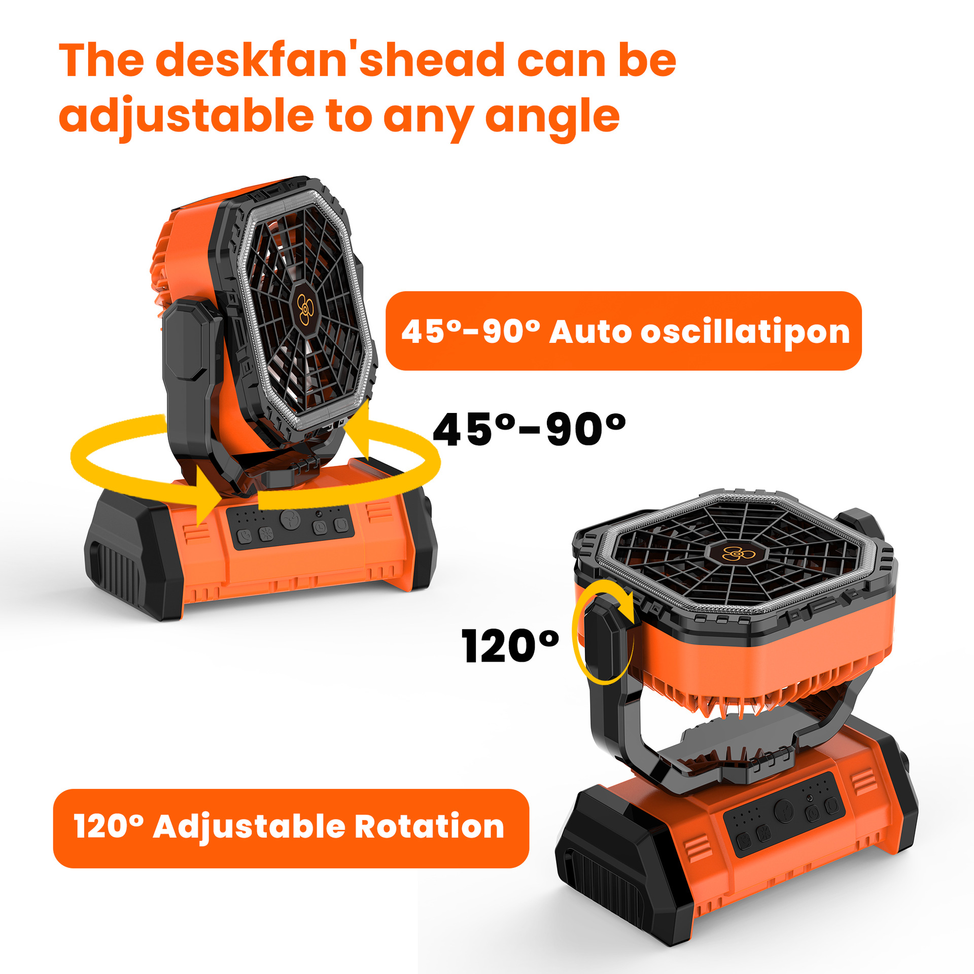 20000mAh Portable LED Camping Fan with Touch Control & Built-in Light – USB Rechargeable Outdoor Cooling Fan
