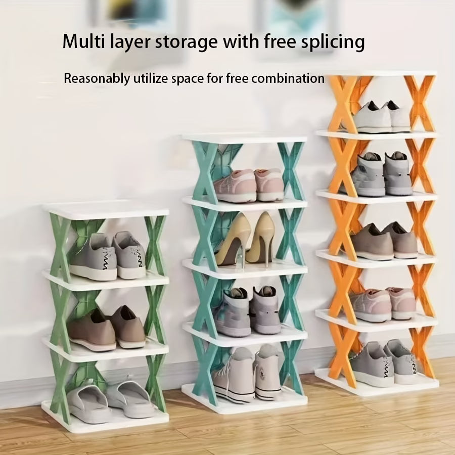 5-layer X-shaped thickened multi-layer foldable shoe rack