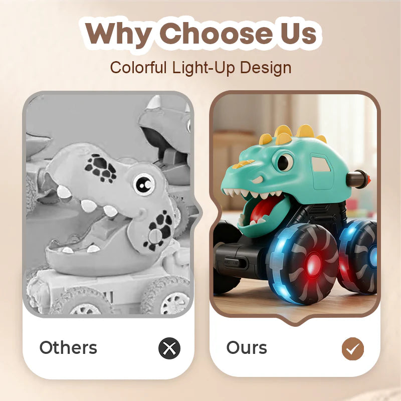 Press & Go Dinosaur Toy Car With Lights