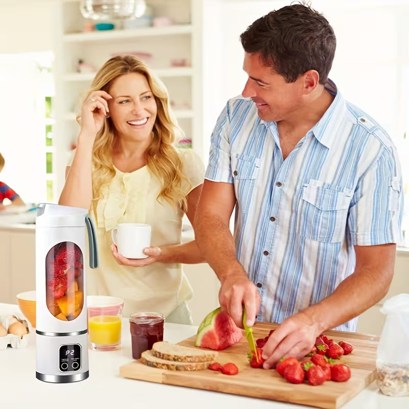 USB charging LED display, portable juice blender