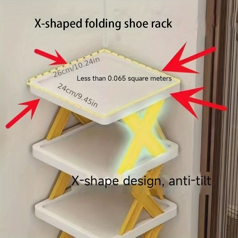 5-layer X-shaped thickened multi-layer foldable shoe rack