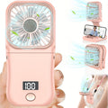 USB rechargeable 3000mAh battery, ultra-thin, digital display, foldable, mini, neck strap fan.