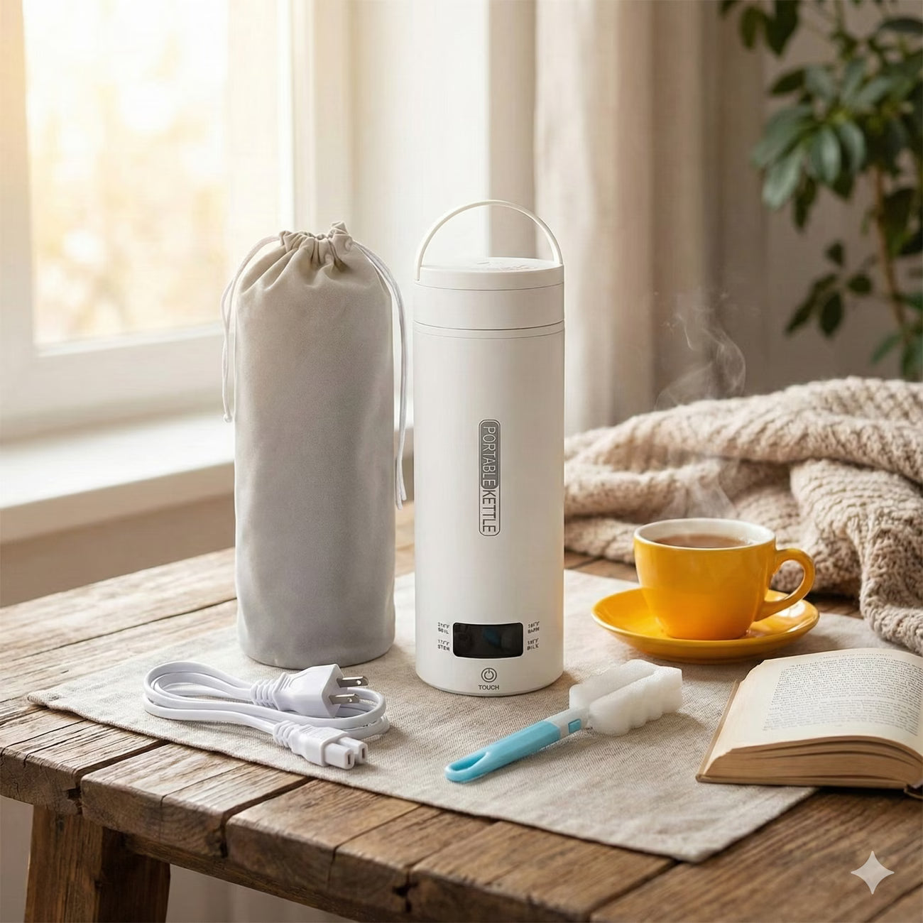 1pc Travel Electric Hot Water Bottle - Portable Small Water Bottle
