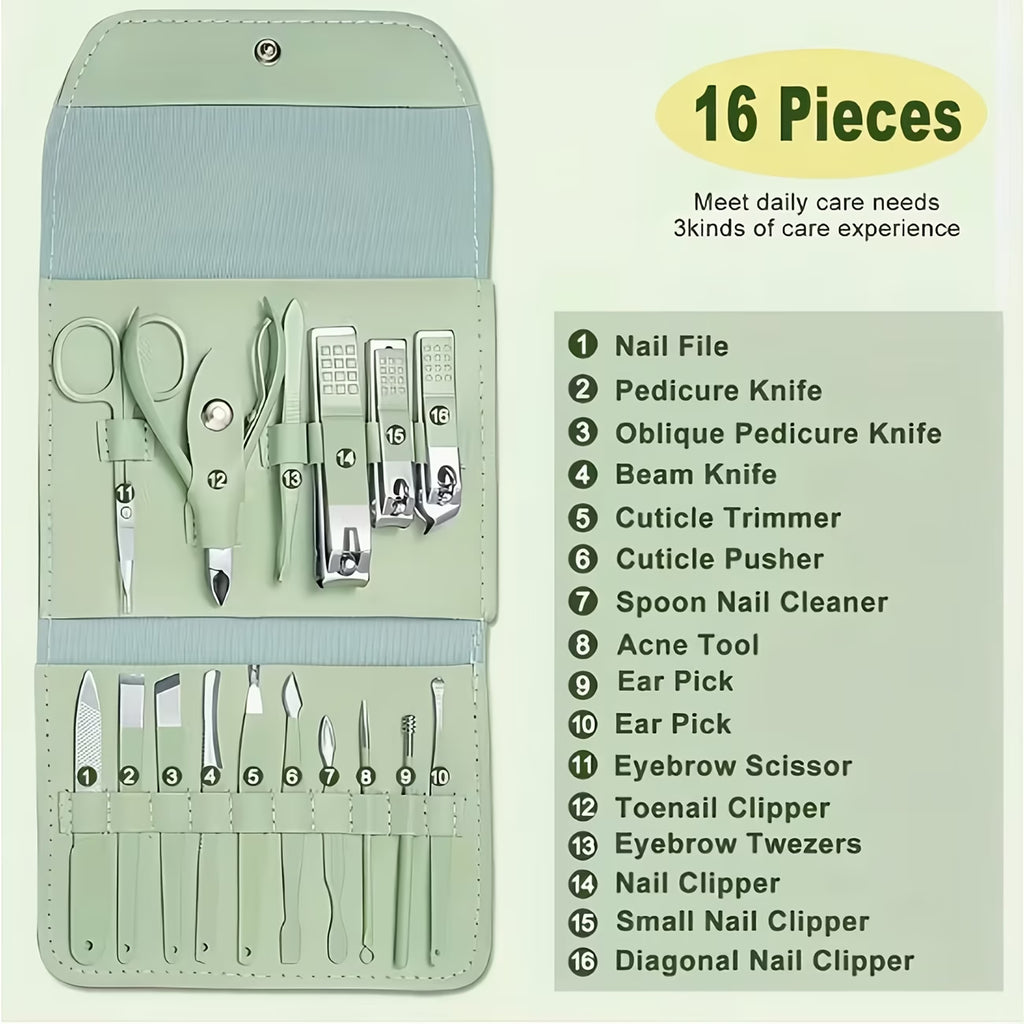 16 Premium Stainless Steel Modern Style Of Nail Clippers Suit