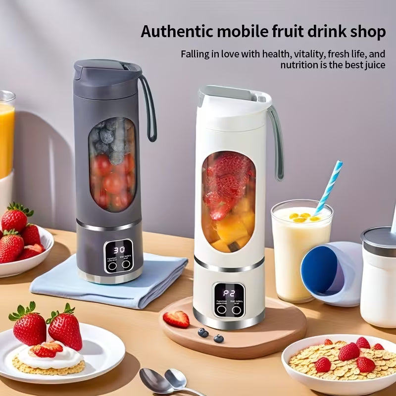 USB charging LED display, portable juice blender