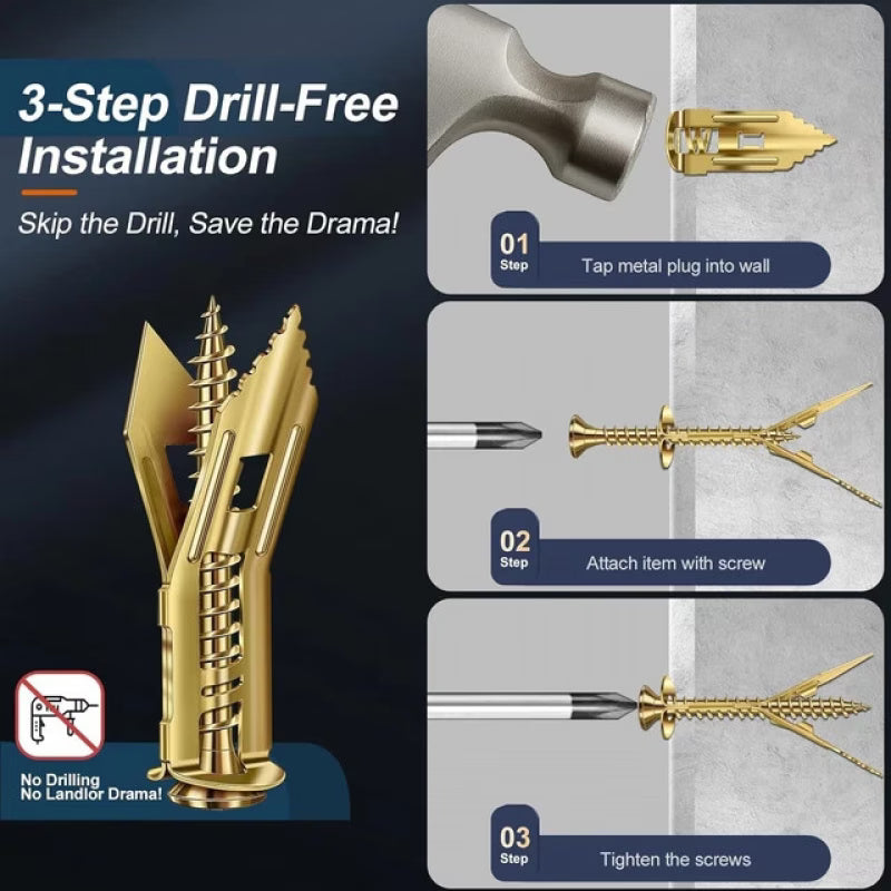 50 Out Expansion Screws, Ideal for Gypsum And Fiber Cement Boards - Easy to Install And Long-Lasting Fasteners