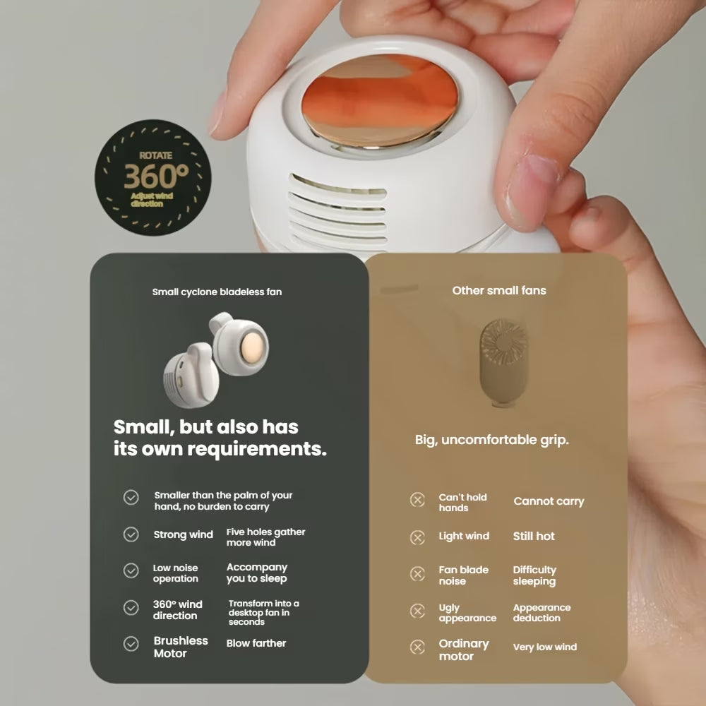 MINI clip fan, small whirlwind high-speed fan
