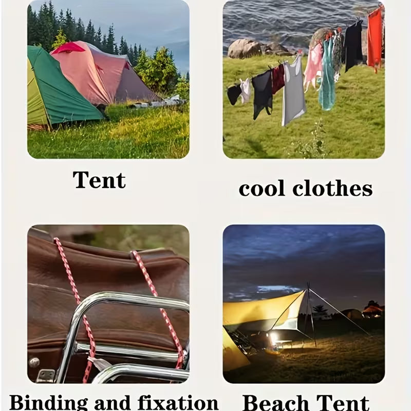 2PCS 5M Multifunction Clothesline (Outdoor/Balcony/Camping, Random Colors)