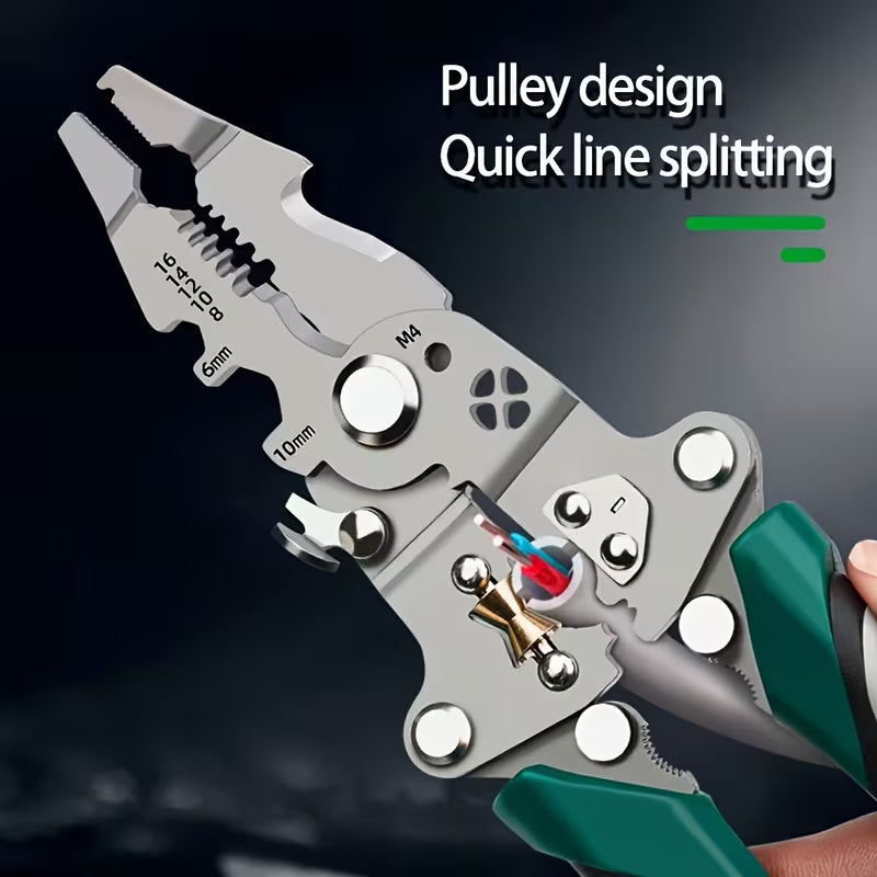 Collapsible Wire Stripper – Multi-Function Electrician Tool for Cutting, Crimping & Stripping, Durable & Precise