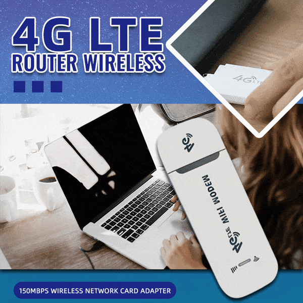 4G LTE USB WiFi Router – 150Mbps, 10-User Hotspot, Global SIM Unlocked & Plug-and-Play