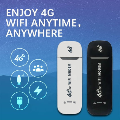 4G LTE USB WiFi Router – 150Mbps, 10-User Hotspot, Global SIM Unlocked & Plug-and-Play