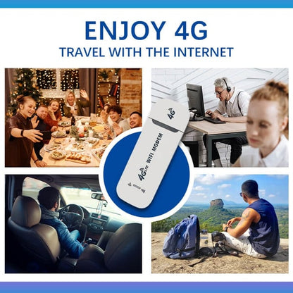4G LTE USB WiFi Router – 150Mbps, 10-User Hotspot, Global SIM Unlocked & Plug-and-Play